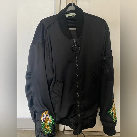 OFF-WHITE Bomber Jacket Tiger Embroidery